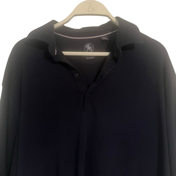 Hart Schaffner Marx blue navy Long Sleeve Shirt xl - Picture 2 of 7